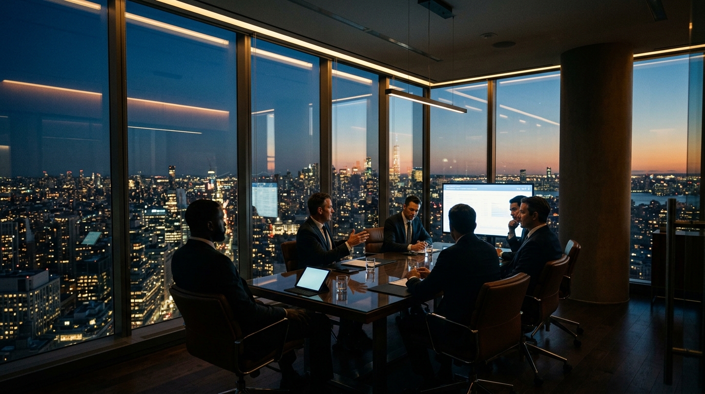 Enterprise Leadership Boardroom Strategy Session